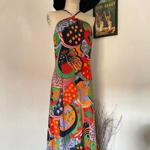 Vintage psychedelic maxi dress! Late 1960s/early 1970s.